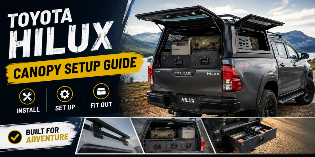 Toyota Hilux canopy setup